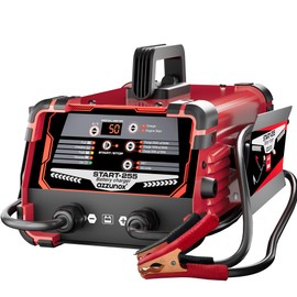 AZZUNOX 12V 24V Car Battery Charger and 250A Engine Starter, 5-in-1 Solution, Maintainer, 50A Boost, for 12V/24V Power Sport, Automotive, and Marine Batteries