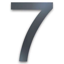 MOLVCE Stainless Steel House Number Plaque Height 20cm Modern RAL 7016 Anthracite 2mm Thick Metal Street Number Stainless Steel - Arial No.7