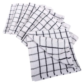 KAF Home Pantry - Juego de 6, 12 x 12 pulgadas, 12 x 12 pulgadas, absorbentes y lavables a máquina, perfectos para limpiar mostradores y cualquier derrame doméstico, color negro