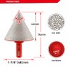 DT-DIATOOL Diamond Beveling Chamfer Bit 1-7/8 Inch with Hex Shank