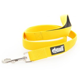 Dexil Elite Range Luxury Padded Handle Strong 1.2m 4ft Pet Dog Lead Leash (Sunburst Yellow, 120cm/4ft x 20mm)