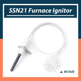 Lisnhlin SSN21 Furnace Ignitor Silcone Mini Nitride 95 V Replacement for Lennox for Armstrong for Coorstek Replace 75M21 75M2101 Two Prong Plug Attached
