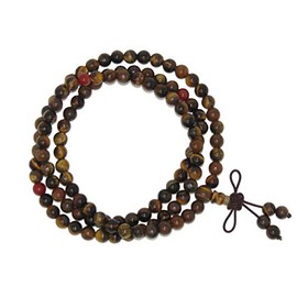 262 - Beautiful Elasticated 6mm Tiger Eye Gemstone Bead Prayer Mala 108 Beads/Necklace/Bracelet - Handmade