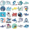 Bifarde 50Pcs Cute Shark Stickers - Kawaii Ocean Waterproof Vinyl