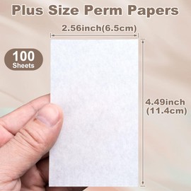 Mxxipp 100pcs Perm Papers for Hair, Thickened End Papers for Hair Perm, High-Temperature Resistant Perm End Paper for Professional Hair Salon Home Use- White