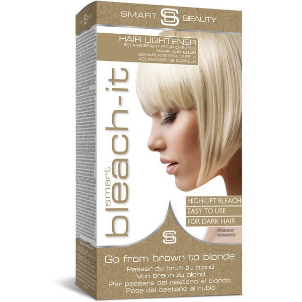Smart Beauty Blonde Bleach-It, Hair Bleach, The Ultimate Hair Lightener for Dark Hair, Perfect for Hair Highlighting, Ideal Preparation for Vibrant Pastel Hair Colour, Hair Bleach Kit, Vegan, Cruelty Free