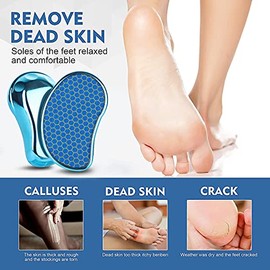 Limas para Pies Nano Vidrio, Uplayteck Foot File Lima de Pies Removedor de Callos y Piel Muerta Dura Profesional Raspador Portátil para Piel Agrietado