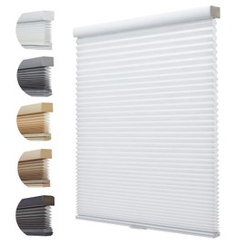Persilux Honeycomb Shades for Windows Cordless Cellular Blinds Light Filtering Thermal Insulated Shades for Home, Sun White, 31" W x 60" H