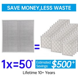 UBeesize 16x16x1 Reusable Electrostatic Air Filter HVAC AC Furnace Filter,MERV 8, Washable, Lasts a Lifetime,Permanent Air Filter,Breathe Fresher,Home And Office(Actual Size:15.47x15.47x0.82 Inch)