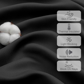 Chyhomenyc Short Black Out Curtains 30 Inch Length, Small Blackout Curtain Rod Pocket Half Window Curtains for Kitchen Basement Cabinet Camper RV Bunk, 2 PCS, Each 30" Wx30 L, Black