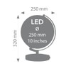 Globe with 25 cm Diameter - TERRA LIGHT - Integrated