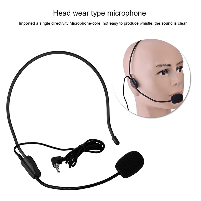 EBTOOLS Micrófono de Condensador con Cable montado en la Cabeza