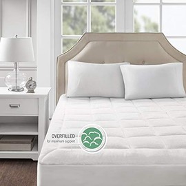 Madison Park Cloud Soft Overfilled Plush Bed Protector Waterproof Mattress Cover Twin White (MP16-3144)