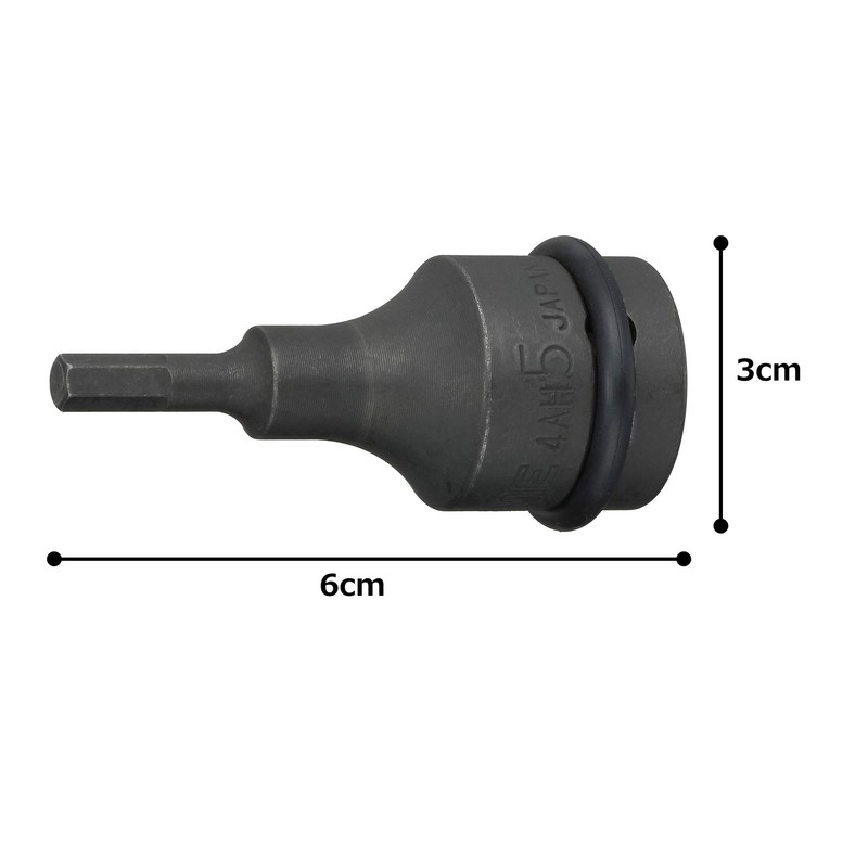 Tone HP4AH-05 Hexagon Socket for Impacts, 0.5 inch (12.7 mm)