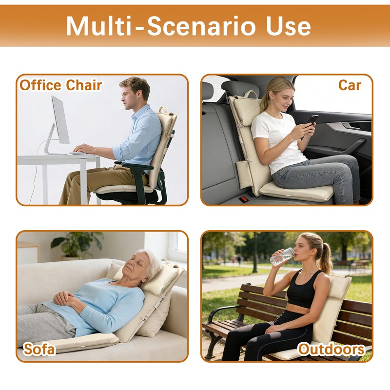 Shiatsu Back Massager for Chair with Heat and Vibration