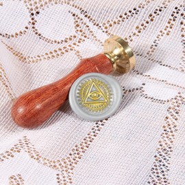Illuminati Wax Seal Stamps Eye of Providence Wax Seal All-Seeing Eye Sealing Wax Stamp Evil Eye Seal Stamps Wiccan Sealing Wax 0.98" Brass Stamp Head for Sealing DIY