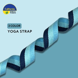 California Wellness Products Yoga Strap - yoga belt strap - yoga straps for stretching - exercise strap with Extra Safe Adjustable D-Ring Buckle for Pilates - yoga band for Women & Men