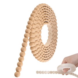 DIY Peel and Stick Flexible Molding Trim - Decorative Wood Bead Wall Border for Bathroom, Mirror Frames, Cabinets & TV Edges - Easy Installation & Customization - 10ft, 15mm