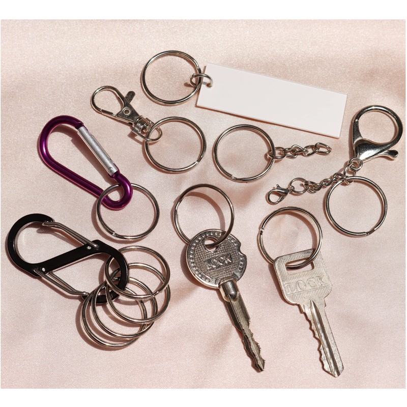 Key Rings, Metal Keychain Rings Split Ring for Home Car