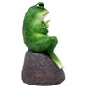 Wowser Grumpy Frog Garden Statue, Cast Resin Garden Figurine, Home