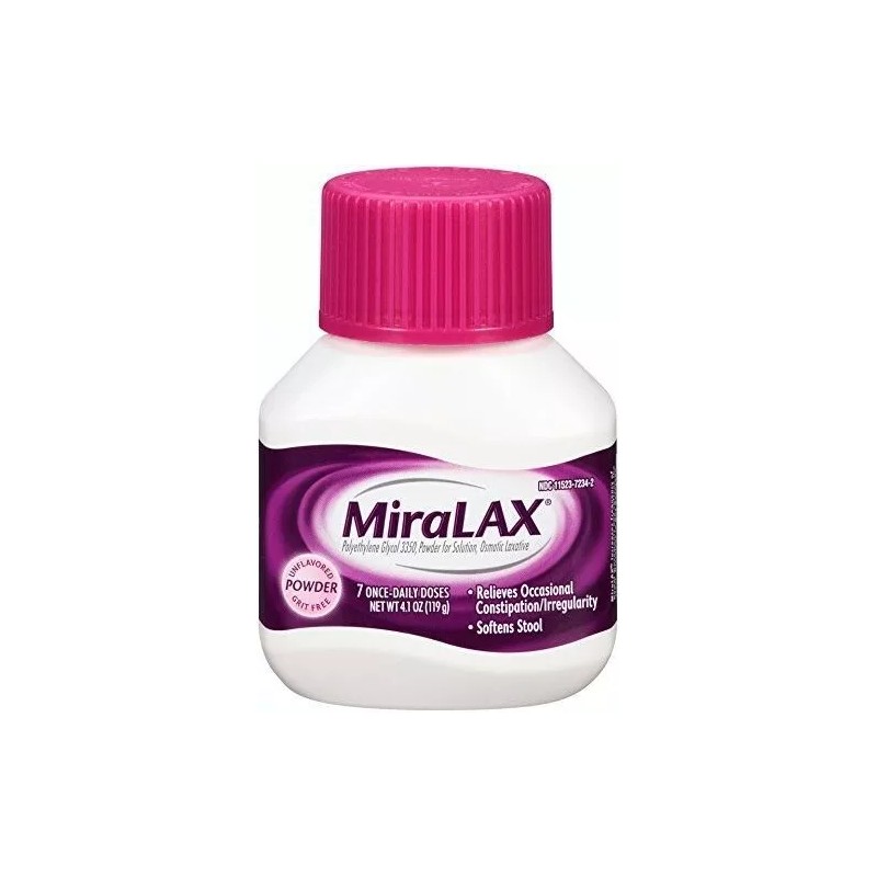 Miralax Laxative Powder Relieves Occasional Constipation Unflavored 4.1 oz 41100820761