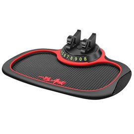 360 Degree Rotating Phone Holder,Car Phone Holder Dashboard,Non Slip Car Dashboard Phone Pad, Hide Phone Number, Universal Gel Mat for All Cars with Contact Numbers