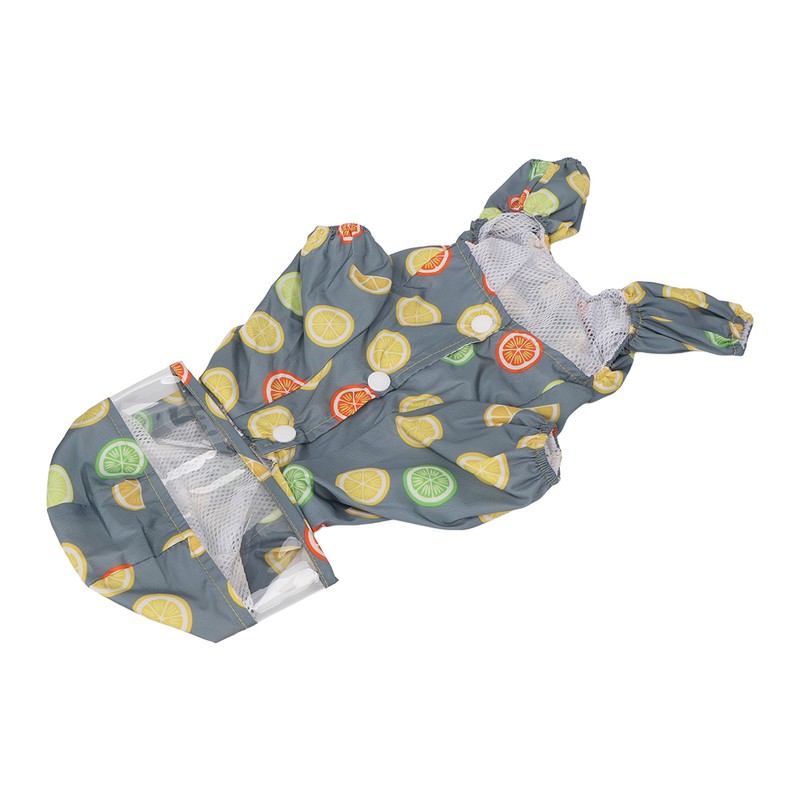 Dog Raincoat Hooded Reflective Windproof Breathable Lightweight Pet Rain Jacket