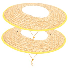 Operitacx 2Pcs Hard Hat Sun Shade Visor Breathable Sun Protection Cover for Hard Hats Straw Shield for Outdoor Workers Hard Hat Visor Replacement