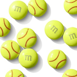 M&M'S WORLD Softball Milk Chocolate Candy Party Favors, set of 30, for Softball Party Decor, Gifts, Favors, or Sports Theme Birthday
