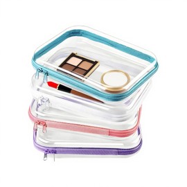 Clear Zipper Bags | Clear Pouch Makeup Travel Bags | Toiletry Organizer Storage Containers for Cosmetic Snack Travel Women Skin Care Products