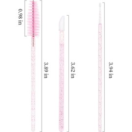 200 Piezas Kit de Suministros de Extensión de Pestañas, Cepillos Desechables, Micro Pinceles de Hisopo para Rímel, Varita y Cepillos de Labios
