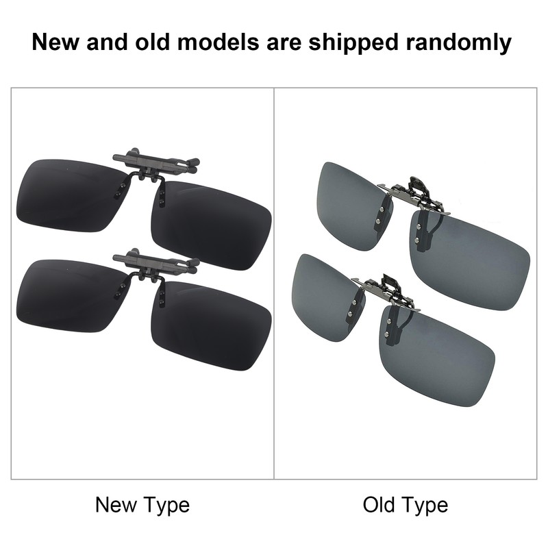 2 Pcs Outdoor Sunglasses Clip On Polarized Sun Glasses Driving