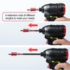 Geinxurn 4PCS Impact Screwdriver Bit Holder Set, Magnetic Extension Quick-Change