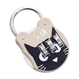 Cat Design Combination Lock, Travel Locks for Luggage 3-Digit Security Padlock for Luggage, Locker