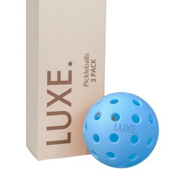 LUXE Pickleball Balls 3-Pack | Blue Outdoor Pickleball Balls | Cute & Aesthetic Pickleballs | Perfect Pickleball Gifts for Women (Blue)