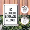 Sigo Signs No Alcoholic Beverages Allowed Sign, 10x7 Inches, 55