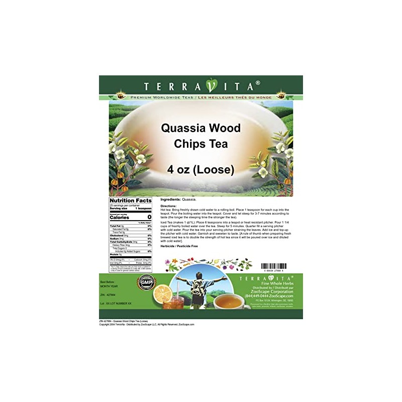 Quassia Wood Chips Tea (Loose) (4 oz, ZIN: 427684)