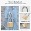 Puroma 2 Pack Keyed Padlock Waterproof Solid Brass Lock, 2.6
