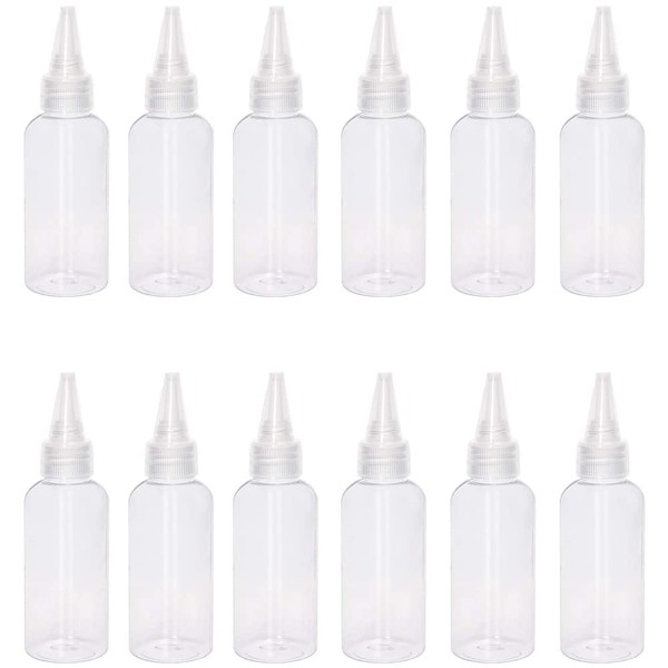 lasenersm 12 Pieces Plastic Squeeze Bottles 20ml Small Squeeze Bottles