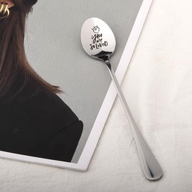 Christmas Gifts for Wife Husband Coffee Spoon Gifts for Girlfriend Boyfriend Birthday Gifts for Couple Best Friend Inspirational Gifts for Son Daughter You are so Loved Spoon Gift