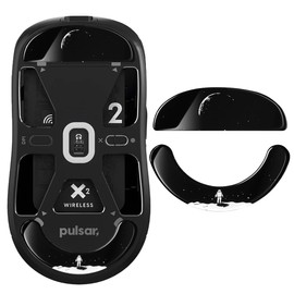 immoenuc Glass Mouse Skates for Pulsar X2 & X2V2 & X2H & X2A Wireless Gaming Mouse Feet Pads Smooth Durable Game Mice Accessories Slimmer Toughened Glass Fabrication (Earth Pattern)