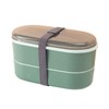 FUNOMOCYA 1Set Double Layer Bento Lunch Box for Portable Container