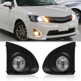 AFOGGEST Fog Light For Toyota Axio 2013 2014 2015 Front Bumper Driving Fog Lamps Assembly For Fielder Halogen Bulb With Bezel+Wiring Harness