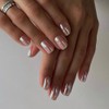 KQueenest Uñas Postizas De Gel Con Brillo De Espejo, Uñas