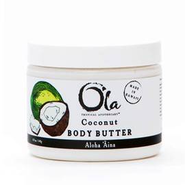 Tropical Apothecary Coconut Body Butter – Moisturizing with Pure Coconut Oil and Hawaiian Plant Extracts - Ideal for Dry Skin - 5.6oz