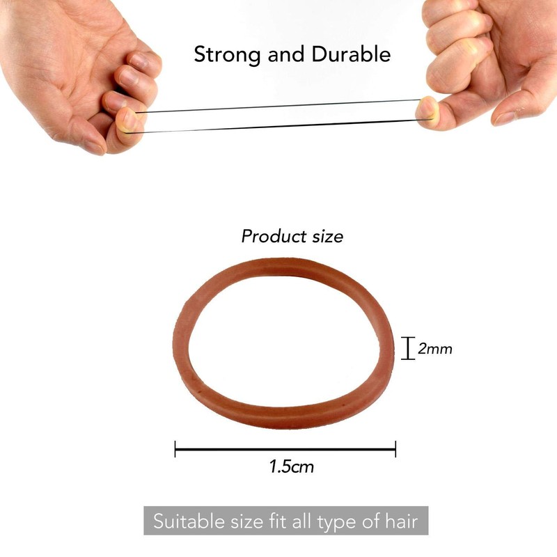 EXTRA STRONG 500 Mini Hair Rubber Elastics Multi Pack for