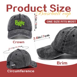 zcyhtqp Brat,Funny Baseball Cap,Brat Dad Hat,Funny Trucker Hats with Sayings,Humor Caps,Adjustable Cotton Baseball Cap Black