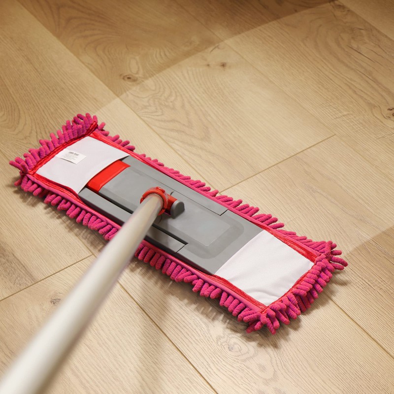 COM-FOUR ® [Set of 4 Floor Mop – Microfibre Chenille (Blue/Pink/Yellow/Neon Green)