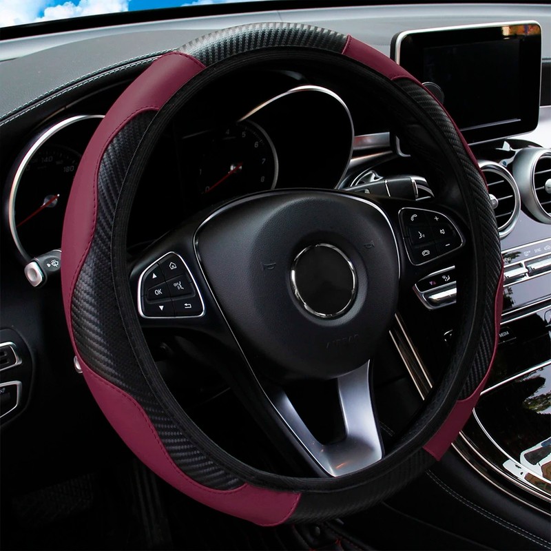 Car Steering Wheel Cover for 14.5–15 Inch Wheels – PU