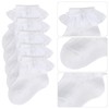 6 pares de bebé niñas volantes encaje adornos calcetines princesa